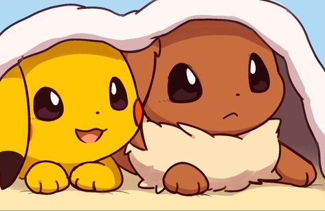 Eevee X Pikachu, Pikachu And Eevee Wallpaper, Eevee And Pikachu, Pikachu And Eevee, Eevee Pikachu, Pikachu Cute, Eevee Wallpaper, Eevee Cute, Pikachu Drawing