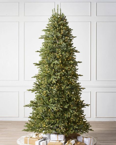 BH Norway Spruce™ Artificial Christmas Tree | Balsam Hill Norway Spruce Tree, Slim Artificial Christmas Trees, Realistic Christmas Trees, Realistic Artificial Christmas Trees, Christmas Tree Green, Norway Spruce, Slim Christmas Tree, Slim Tree, Prelit Tree