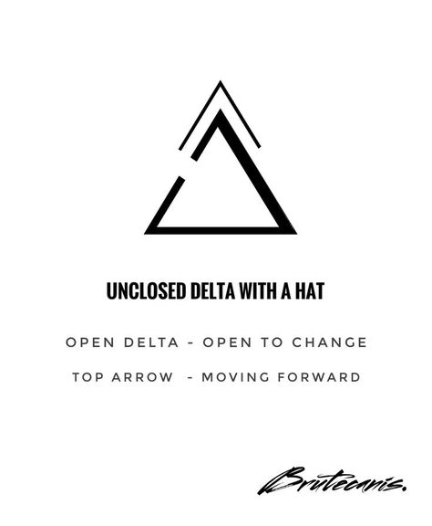 Unclosed Delta with a Hat | Small symbol tattoos, Deep meaningful tattoos, Simple tattoo with meaning Arrow Meaning Symbols, Deep Meaningful Symbol Tattoos Men, Symbol With Deep Meaning, Arrow Symbol Tattoo, Tattoo Ideas Arrow Design, Unclosed Delta Symbol, Tattoo Deep Meaning Symbols, Leader Tattoo Symbol, Openness Tattoo