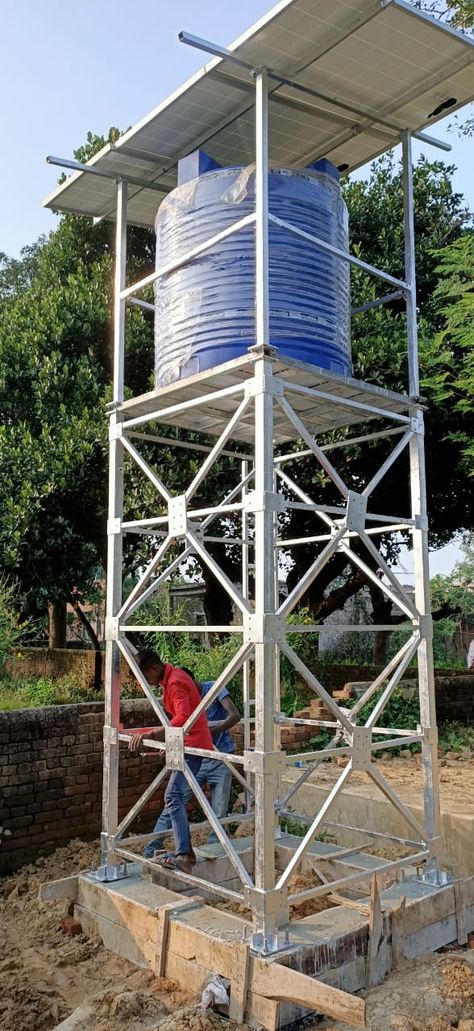 3hp Solar Water Pumping System Confire India #solarwaterpump #starinfinitytower #Kaushambi #GhaziabadUP Barbeque Grill Design, Water Pump System, Balcony Glass Design, Water Collection System, Steel Railing Design, Entry Door Designs, Concrete Formwork, Home Water Filtration, Steel Building Homes