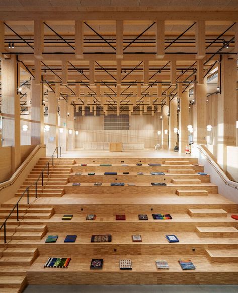 Hopkins Architects, World Architecture Festival, Timber Architecture, Colour Architecture, Timber Buildings, Wood Architecture, Cultural Centre, Timber Structure, Timber Construction