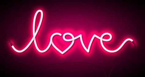 Valentine's Day Poster, Blurred Lights, Neon Words, Love Neon Sign, Glowing Art, Neon Sign Bedroom, Valentines Day Greetings, Valentines Day Background, Wedding Neon Sign