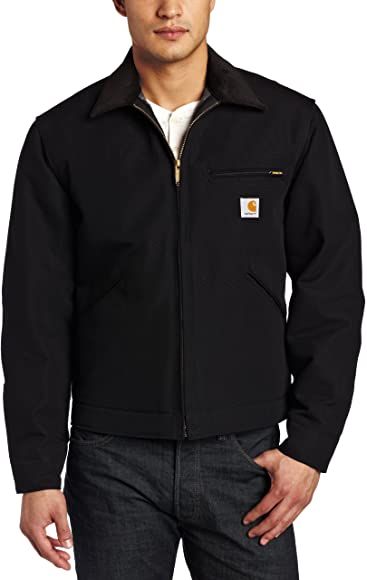 Carhartt Men's Weathered Duck Detroit Jacket J001, Black, XX-Large at Amazon Men’s Clothing store: Work Utility Outerwear Carhartt Outfit Men, Carhartt Jacket Outfit, Duck Blanket, Carhartt Detroit Jacket, Detroit Jacket, Carhartt Detroit, Corduroy Top, Lambskin Jacket, Carhartt Jacket