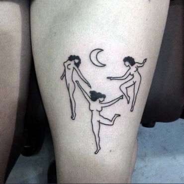 Matisse Tattoo, Feminism Tattoo, Line Tattoo Designs, Botanical Tattoo Design, Feminist Tattoo, Witch Tattoo, Line Tattoo, Aesthetic Tattoo, 문신 디자인