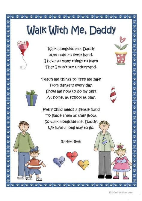 Walk With Me Daddy! - English ESL Worksheets for distance learning and physical classrooms Canvas Art Gifts, Special Gifts For Mom, Personalized Canvas Print, Personalized Canvas, Esl Worksheets, Indoor Air Pollution, Personalised Canvas, Air Pollution