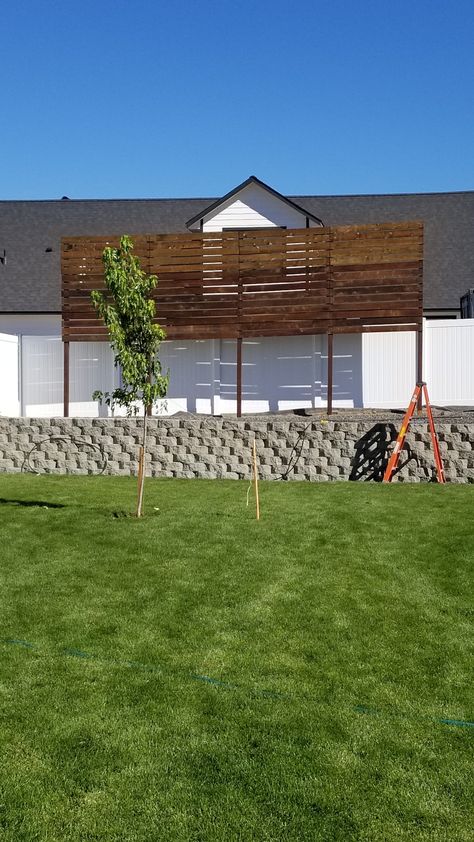 Fence Line Privacy Ideas, Raised Privacy Fence, Neighbour Privacy Ideas, Backyard Privacy From 2 Story Neighbors, Privacy From Neighbors Side Yards, High Privacy Fence Ideas, Private Fence Ideas Backyards, Backyard Privacy Ideas From Neighbors, Private Fence Ideas