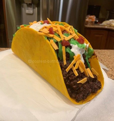 Taco Cakes, Diy Birthday Cakes, Theatre Cake, Taco Cake, Homemade Birthday Cake, Birthday Cake Inspiration, Cocoa Krispies, Homemade Jelly, Homemade Birthday Cakes