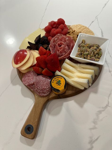 I made this quick mini board to enjoy for my birthday dinner. Everyone loved it! Small Birthday Charcuterie Board, Board Night Food Ideas, Birthday Party Snack Board, Charcuterie Board Game Night, Shacuttery Board Diy, Tiny Charcuterie Board, Game Night Charcuterie Board, Small Cheese Board Ideas, Cheese Board For One