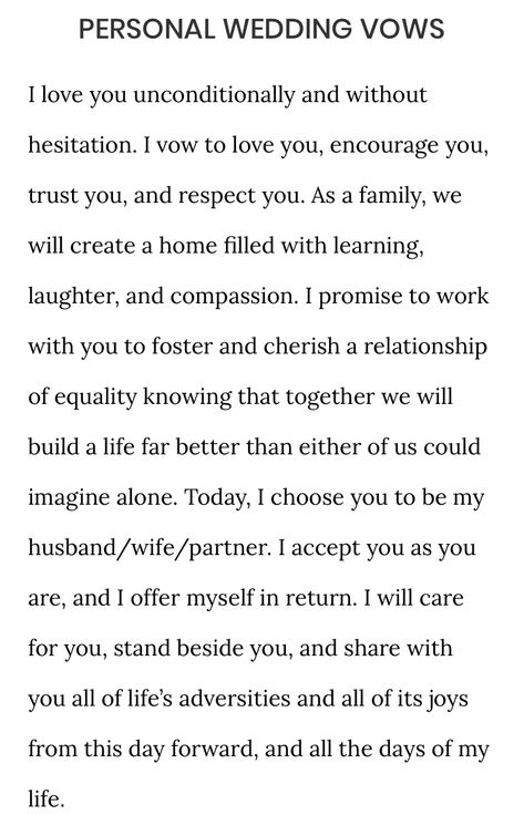 Wedding Vows To Husband Cry, Wedding Quotes To The Couple, Wedding Vow Examples, Wedding Vows That Make You Cry, Vows To Husband, Hindi Wedding, Personal Wedding Vows, Wedding Vows Quotes, Writing Vows