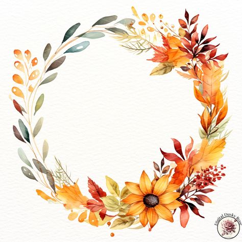 Watercolor Autumn Leaves Wreath Clipart Floral Geometric Wreath Drawings for Scrapbooking Harvest & Thanksgiving Decoration https://digitalduskyrose.etsy.com/listing/1769386413 Welcome the warmth of fall with our Watercolor Autumn Leaves Wreath Clipart! Perfect for scrapbooking, harvest decorations, and Thanksgiving projects, these floral geometric wreath drawings capture the essence of the season. Infuse your designs with brilliant autumn colors and intricate details. Ideal for invitations... Watercolor Fall Wreath, Fall Wreath Painting, Harvest Drawing, Autumn Leaves Drawing, Floral Wreath Drawing, Geometric Wreath, Autumn Leaves Wreath, Fall Leaves Drawing, Thanksgiving Watercolor