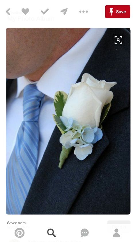 Blue Boutonniere, White Boutonniere, Flowers Peonies, Rose Boutonniere, Beach Wedding Flowers, Blue Wedding Flowers, Prom Flowers, Wedding Flowers Summer, Diy Wedding Flowers