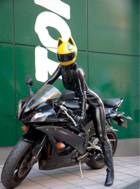 Celty Sturluson, Xe Ducati, Black Catsuit, Chicks On Bikes, Image Moto, Motorbike Girl, Idee Cosplay, Vespa Vintage, Custom Bike