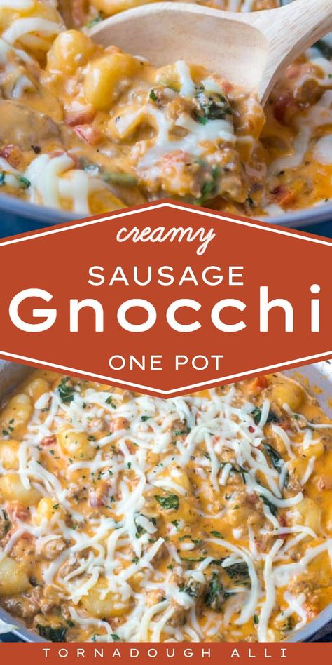 Gnocci Meals With Sausage, Gnocchi Dinners, Smoked Sausage And Gnocchi, Sausage Gnocchi Recipes, Sausage Gnocchi, Chicken Sausage And Gnocchi, Gnocchi Sausage Recipes, Sausage And Gnocchi Recipes, Smoked Sausage Gnocchi