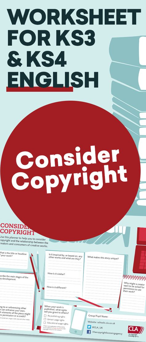 Consider Copyright - worksheet for KS3 and KS4 English Ks3 English Worksheets, Ks3 English, Writing Stories, A Worksheet, English Activities, Learning Websites, English Worksheets, Education English, Student Encouragement