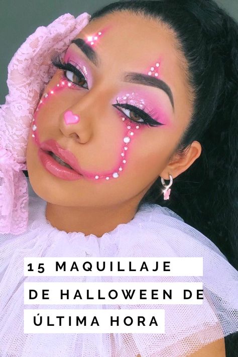 15 maquillajes de Halloween de última hora Maquillaje De Payaso Mujer, Best Curly Haircuts, Halloweenský Makeup, Frizz Free Curls, Halloween Eye Makeup, Halloween Makeup Pretty, Cute Halloween Makeup, Dental Cosmetics, Halloween Eyes