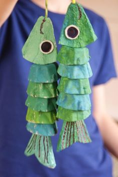 Egg Carton Crafts, Fishing Decor, Egg Carton, Childrens Crafts, Animal Crafts, Summer Crafts, Toddler Crafts, Art Activities, Painting For Kids