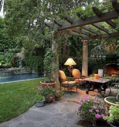 Backyard Seating Area, Summer Front Porches, Backyard Seating, Year 11, Backyard Patio Designs, Small Patio, Outdoor Fire, Pool Patio, Outdoor Fire Pit