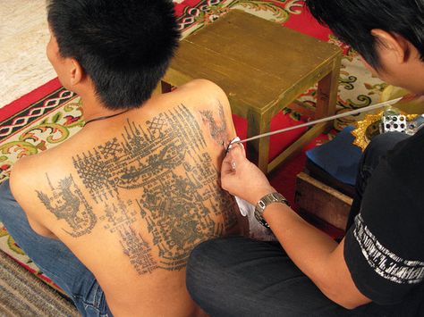 Should I Get A Tattoo, Muay Thai Tattoo, Traditional Thai Tattoo, Buddhist Tattoo, Thailand Tattoo, Bamboo Tattoo, Ancient Tattoo, Sak Yant Tattoo, Unalome Tattoo