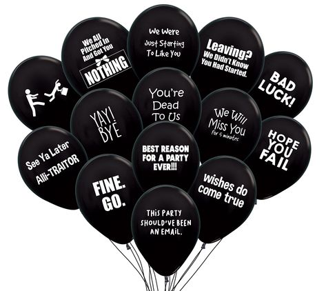 Farewell Ideas For Coworkers, Divorce Party Decorations, Circut Joy, Farewell Party Decorations, Party Balloons Decorations, Leaving Party, Goodbye Party, Party Decorations Balloons, Letting Someone Go