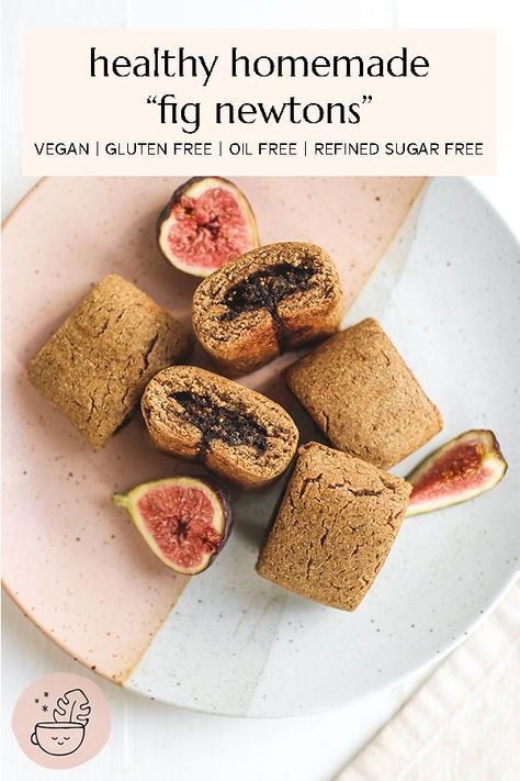 Homemade Fig Newtons Healthy, Vegan Recipes With Figs, Vegan Fig Bars, Healthy Fig Newtons, Fig Recipes Vegan, Vegan Fig Newtons, Healthy Fig Bars, Gluten Free Fig Newtons, Vegan Fig Recipes