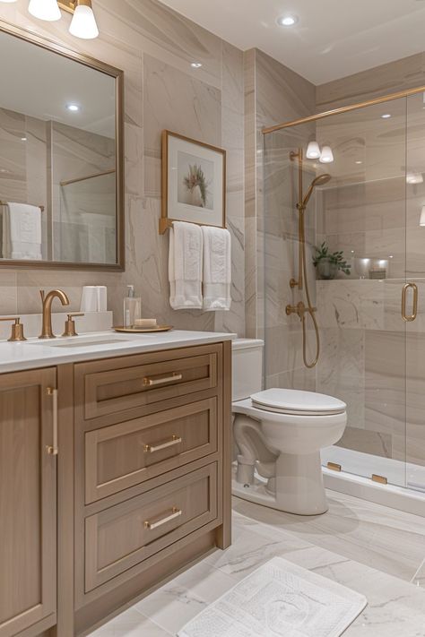 29 Stylish Small Bathroom Ideas to Upgrade Your Home 3 Small Bathroom Solutions, Small Bathroom Styles, Minimalist Small Bathrooms, Small Bathroom Layout, Modern Small Bathrooms, Glass Shower Enclosures, Bathroom Redesign, Small Bathroom Makeover, Shower Enclosures