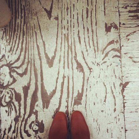 Distressed plywood floor How-to for painting Plywood floors Stained Plywood Floors, Plywood Flooring Diy, Painting Plywood, Painted Plywood Floors, Rustic Style Furniture, Painted Plywood, Diy Wood Floors, Painted Wood Floors, Plywood Floor