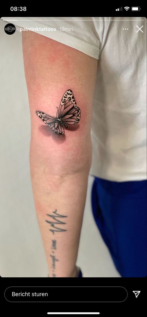 Cheetah Print Butterfly Tattoo, Leopard Print Butterfly Tattoo, Half Butterfly Half Angel Wing Tattoo, Leopard Print Tattoo For Women, Aruba Tattoo, Leopard Print Tattoo, Cheetah Print Tattoo, Husband Wife Tattoos, Cheetah Print Tattoos