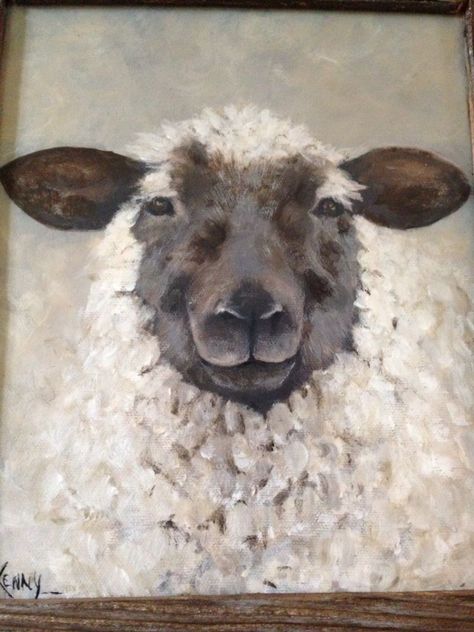 Watercolor Sheep Paintings, Colour Christmas, Beauty Papers, Farm Animal Paintings, Sheep Face, Sheep Paintings, Sheep Crafts, Sheep Art, Fiber Diet