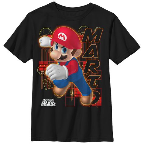 Explore the Mushroom Kingdom with a cool new Nintendo Mario shirt! Shop Mario graphic tees featuring Mario, Luigi, Princess Peach, Yoshi, and all your favorite Super Mario Bros. characters. Size: xl. Color: black. Gender: male. Age Group: adult. Pattern: Fictitious Character. Material: Cotton. Super Mario Bros Characters, Mario Bros Characters, Mario Shirt, Mushroom Kingdom, Mario Luigi, Super Mario Brothers, Mario Brothers, Red Candy, Boy Tees