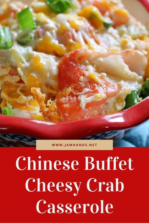 Chinese Buffet Cheesy Crab Casserole | Recipe | Crab casserole, Seafood casserole recipes, Crab meat recipes Cheesy Crab Casserole, Chinese Buffet Crab Casserole Recipe, Crab Casserole, Seafood Casserole Recipes, Crab Recipe, Crab Salad Recipe, Chinese Buffet, Seafood Bake, Meat Casserole