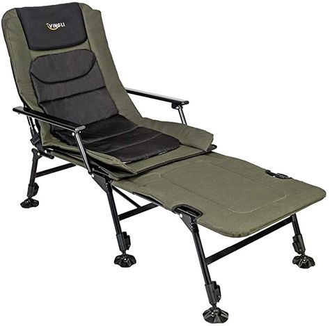 AmazonSmile: VINGLI Folding Fishing Chair Plus Foot Rest Attachment,Widen 48x22 inch XXL Size, 180° Adjustable Reclining Mesh Padded Back, Outdoor Hike/Beach Portable Stool, Support 350LBS, Xmax Gifts for Parent: Kitchen & Dining Kursi Outdoor, Tent Cot, Portable Stool, Fishing Chair, Chair With Footrest, Folding Camping Chairs, Cool Tents, Relaxing Outdoors, Gravity Chair