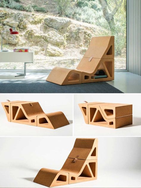 Cardboard Chair, Foldable Furniture, Furniture Design Sketches, Transforming Furniture, Multipurpose Furniture, Innovative Furniture, Convertible Furniture, Storage Chair, Objet Design