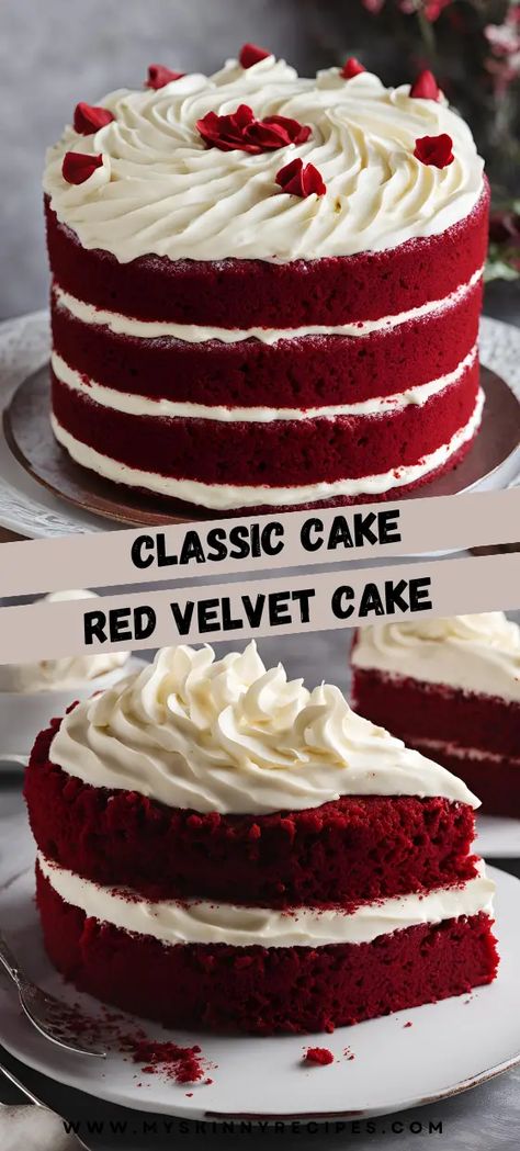 Classic Red Velvet Cake, Home Made Red Velvet Cake Recipe, Small Red Velvet Cake, Best Red Velvet Cake Recipe, Red Velvet Cake Recipe Easy, Red Velvet Birthday Cake, Deserts Recipes, Best Red Velvet Cake, Red Velvet Desserts