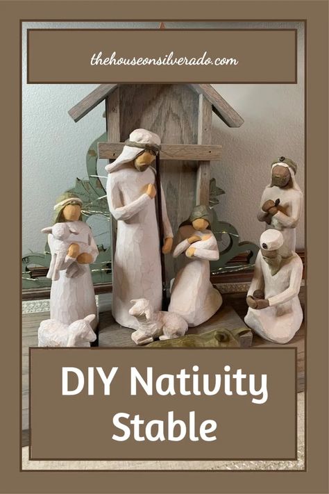 Diy Kids Advent Calendar, Diy Nativity Stable, Willow Tree Nativity Set, Kids Advent Calendar, Kids Advent, Willow Tree Nativity, Nails Paint, Into Books, Nativity Creche