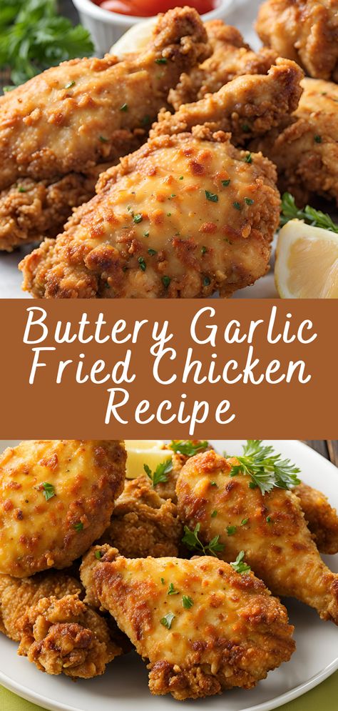 Buttery Garlic Fried Chicken is a delightful twist on the classic fried chicken, combining the rich flavors of butter and garlic for an irresistible dish. This recipe is perfect for a satisfying dinner, offering crispy chicken with a flavorful, juicy interior. It's a guaranteed crowd-pleaser that will have everyone asking for seconds. Butter Fried Chicken Recipe, Mediterranean Baked Fish, Baked Fish Recipe, Garlic Fried Chicken, Mediterranean Recipes Healthy, White Fish Recipes, Fish Recipes Baked, Easy Mediterranean Diet Recipes, Fried Chicken Recipe