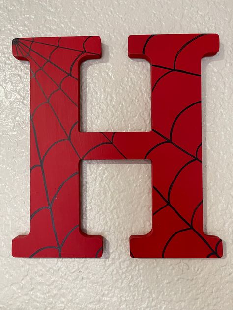 Hero Up letters. Sold per individual letter. Please let me know if you would like the child's name instead of the words Hero Up. Wall decor, boys bedroom, man cave. Marvel Name Letters, Sorority Letters Painted Wooden Easy, Sorority Letters Painted, Wooden Letters Diy, Wooden Letter Crafts, Superhero Letters, Hero Up, Cardboard Letters, Letter Crafts