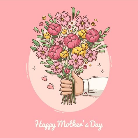 Mother's Day Illustration, Mothers Day Illustration, Happy Mom Day, Diy Gift For Bff, Happy Mothers Day Images, Hipster Background, Mothers Day Images, Mothers Day Poster, A Mother's Love