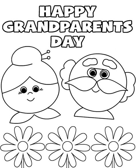 Grandparents Day Preschool, Grandparents Day Activities, Grandparents Day Cards, Minion Coloring Pages, Grandparents Card, Grandparents Day Crafts, Happy Grandparents Day, Free Coloring Sheets, Family Theme