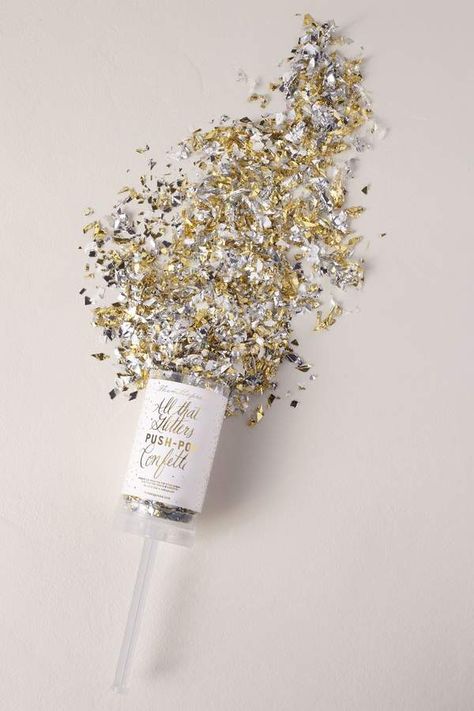 All That Glitters Push-Pop Confetti Photobooth Ideas Party, Anthropologie Bridal, Rose Gold Letter Balloons, Photobooth Ideas, Confetti Wedding, Push Pop, Push Pops, Unique Wedding Decor, Anthropologie Wedding