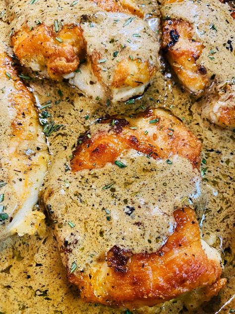 Unique Chicken Recipes, Dijon Cream Sauce, Caption America, Cream Sauce For Chicken, Mustard Cream Sauce, Dijon Chicken, Friends Food, Chicken Dinners, Winner Winner Chicken Dinner