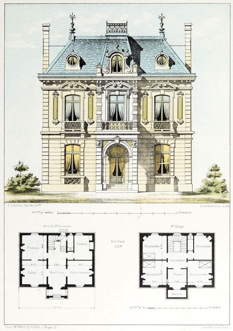 Case A Un Piano, Arsitektur Kolonial, Fasad Design, Paris Country, Detail Arsitektur, Victorian House Plans, Architecture Mapping, Paris Architecture, Sims 4 House Plans