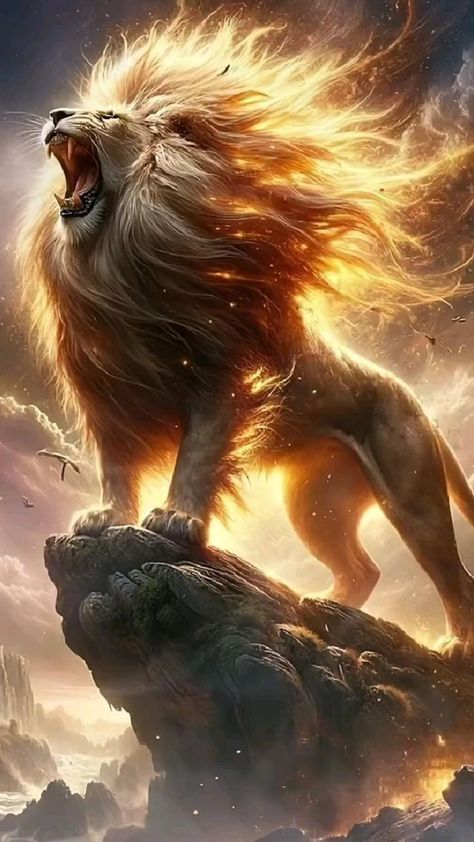 Fire Lion, Lion Live Wallpaper, Lion Artwork, Lion Photography, Lions Photos, Iphone Art, Lion Wallpaper, Lion Images, Re Leone