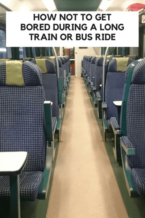 How not to get bored during a long train or bus ride | Looknwalk Things To Do On A Long Bus Ride, Long Train Ride Essentials, Things To Do On A Bus Ride, Long Bus Ride Essentials, School Trip Packing, Bus Activities, Train Travel Usa, Band Trip, Bus Trip