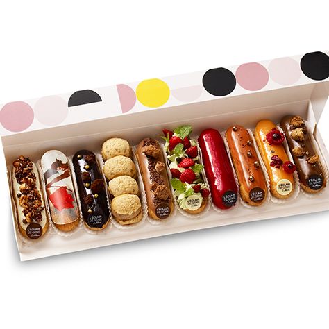 From luscious chocolate éclairs to savory éclairs made with foie gras and fig jam, here are the world’s best éclairs.—Maisie Wilhelm French Patisserie, Choux Pastry, French Desserts, Pastry Shop, French Pastries, Plated Desserts, Eclairs, Chocolate Cream, French Food