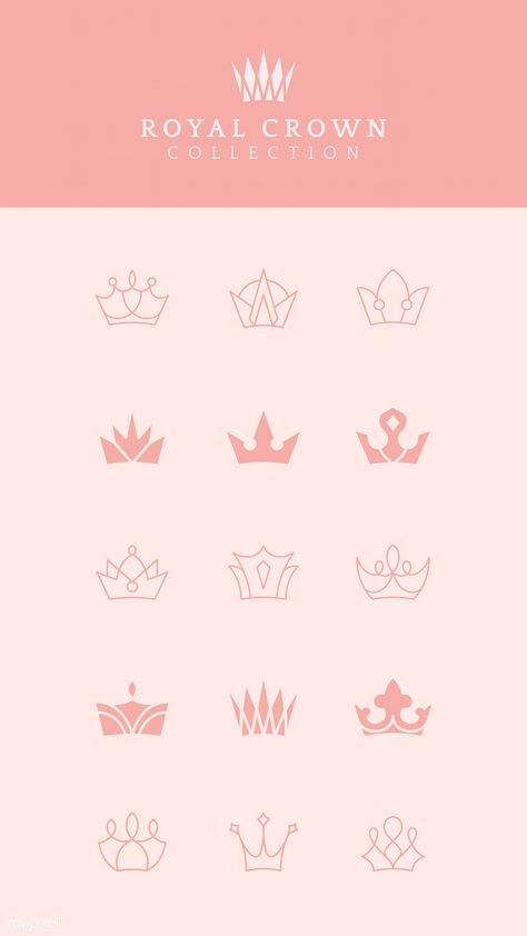 Hand drawn royal crown doodle vector collection | premium image by rawpixel.com / manotang Royal Doodles, Royal Calligraphy, Crown Doodle, Crown Branding, Crown Icon, Crown Illustration, Crown Aesthetic, Doodle Vector, Web Design Resources