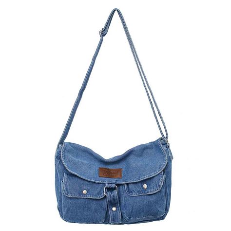 PRICES MAY VARY. Accommodate your essentials with ease: This denim crossbody bag is large enough to fit A4 size items, making it perfect for everyday use! Long-lasting and durable material: Made from high-quality denim, this bag is built to last through everyday wear and tear. Easy to clean: With its durable material, keeping your bag looking great is easy. Simply wipe it clean with a damp cloth. Adjustable strap for comfort: This crossbody bag comes equipped with an adjustable strap that provid Denim Crossbody, Soft Pattern, Denim Handbags, Denim Purse, Vintage Crossbody Bag, Hobo Crossbody Bag, Denim Shoulder Bags, Canvas Crossbody Bag, Ladies Handbags