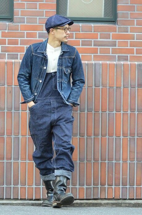 Americana Fashion Men, Older Mens Fashion, Workwear Vintage, Mens Overalls, Overall Outfit, Denim Workwear, Black Men Hairstyles, Designer Suits For Men, Future Clothes