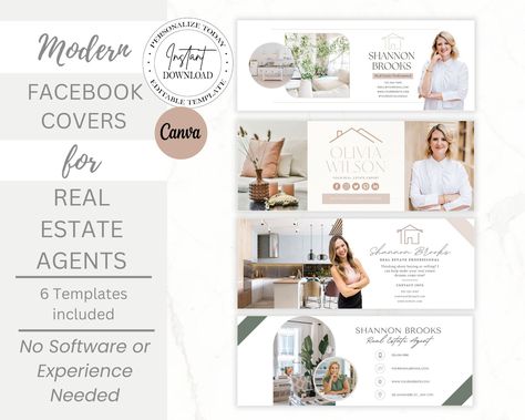 Realtor Facebook Cover, Modern Real Estate, Real Estate Social Media, Facebook Banner, Facebook Covers, Social Media Banner, Marketing Business, Real Estate Agents, Real Estate Companies