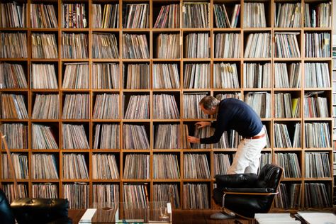 Dust & Grooves — Photographs by Eilon Paz of the World's Largest Record Collections Vinyl Room, Record Room, Vinyl Collectors, Listening Room, Vinyl Collection, Audio Room, Vinyl Record Storage, Vinyl Storage, Record Storage