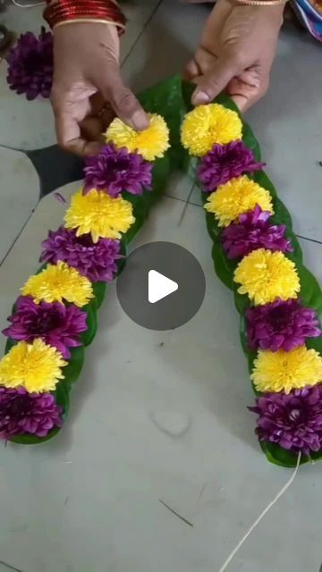 Meena Barnwal on Instagram: "Garland for Ganpati #diyflower #handmade #handcrafted  #traditional #reelsfb #diygarland #reels #giftidea #diycrafts #
betel leaf" Betel Leaf, Diy Garland, Diy Flowers, On Instagram, Instagram